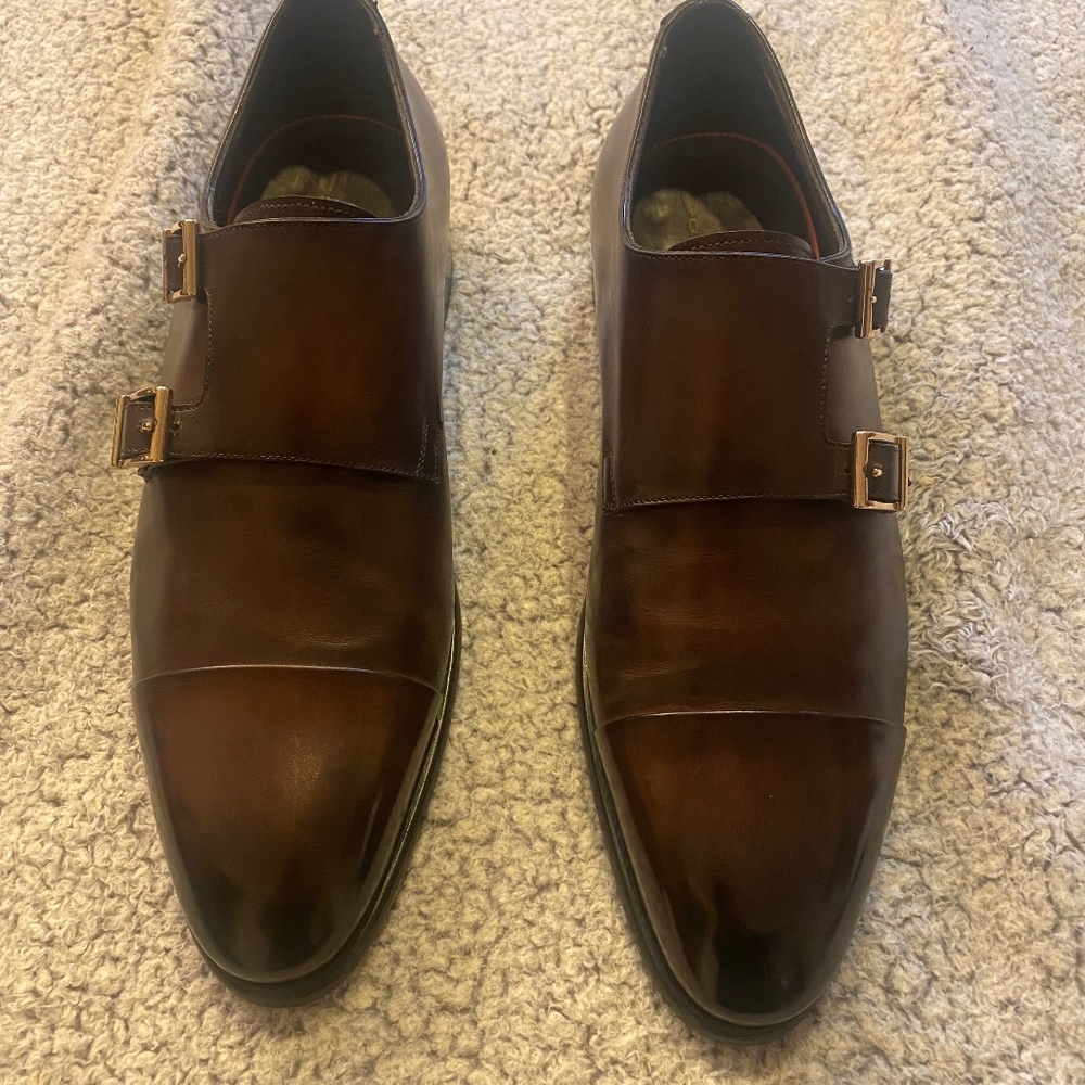 Santoni mens Ira Double Monk Strap